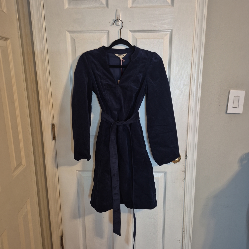 Boden Ros Panelled Cord Short DressNavy